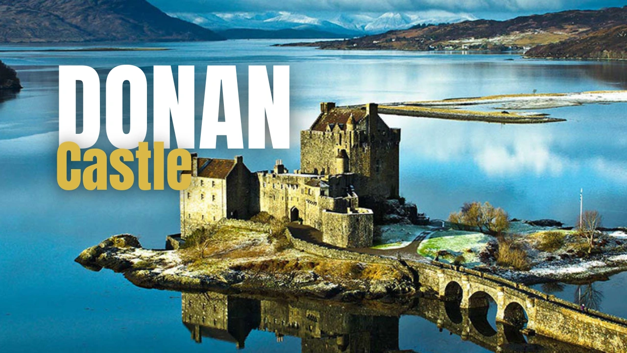 Iconic Eilean Donan Castle surrounded by misty Scottish Highlands