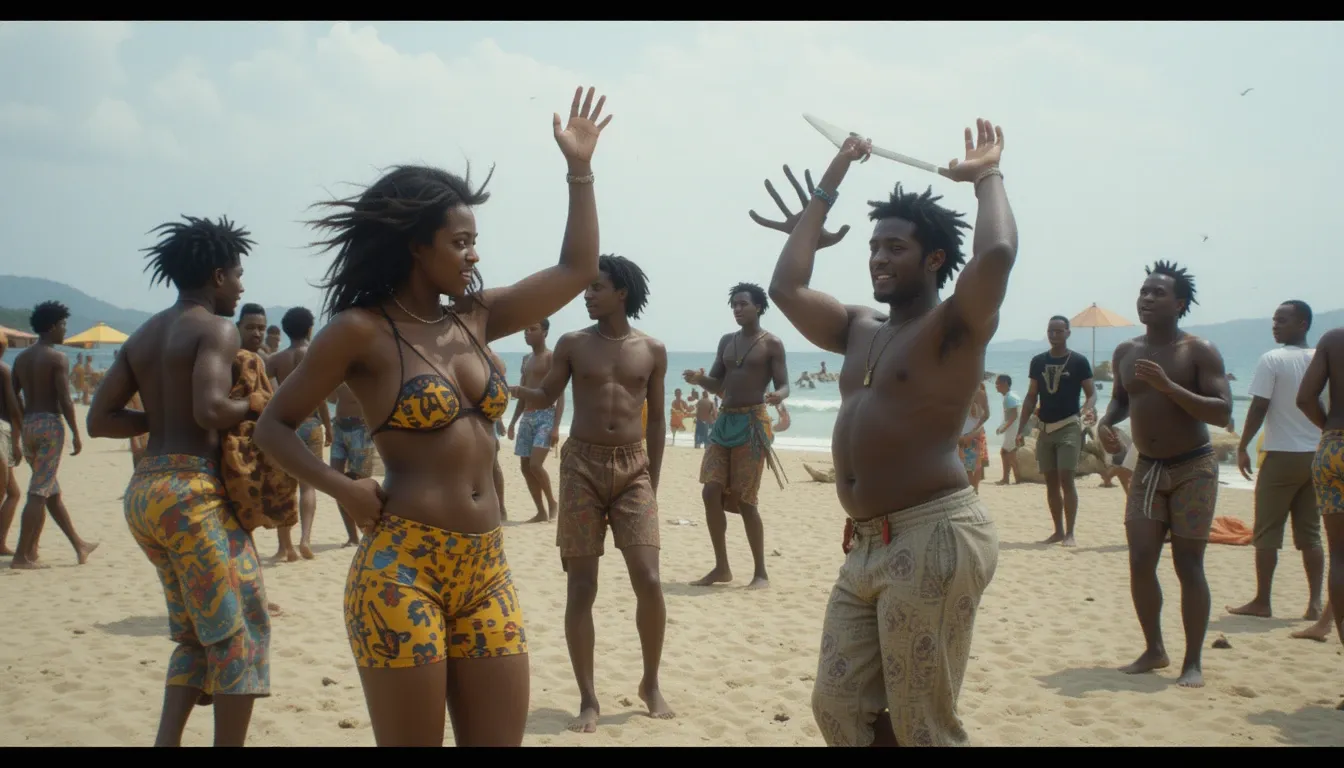 Locals dancing at Hellshire Beach fish fry, Kingston