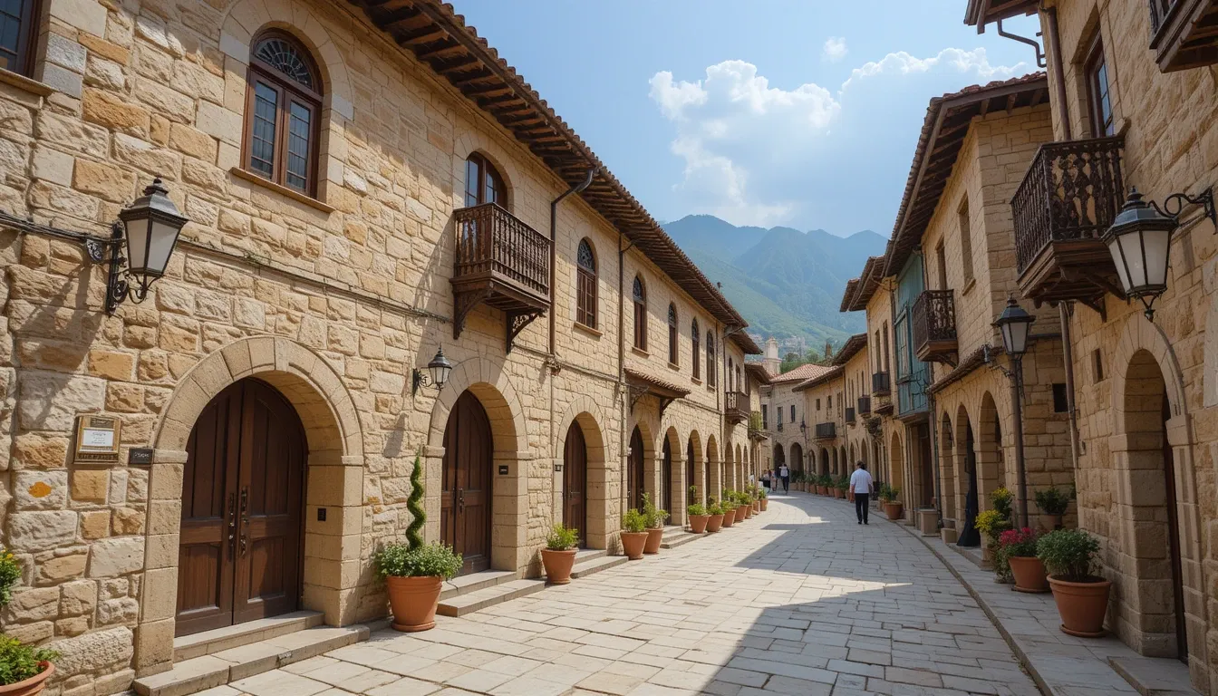 Ottoman-style stone houses in Gjirokastër’s Old Bazaar