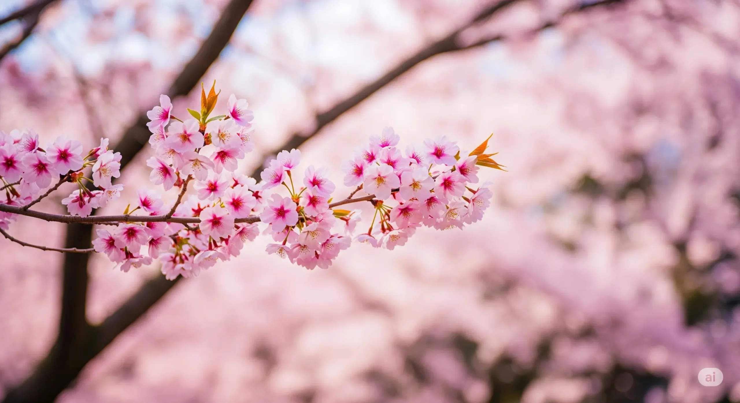 A detailed and beautiful close-up view of blooming cherry blossoms in Kyoto, a symbol of fleeting beauty and renewal.
