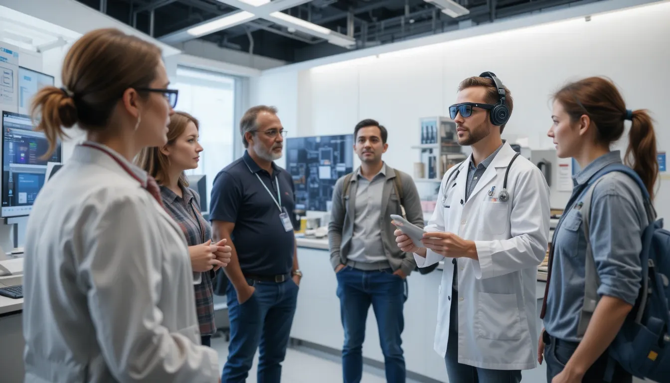 Expert discussing neuro-tourism technology