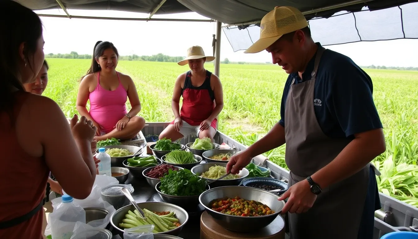 Plant-based cooking class on a floating permaculture retreat in Palawan, Philippines
