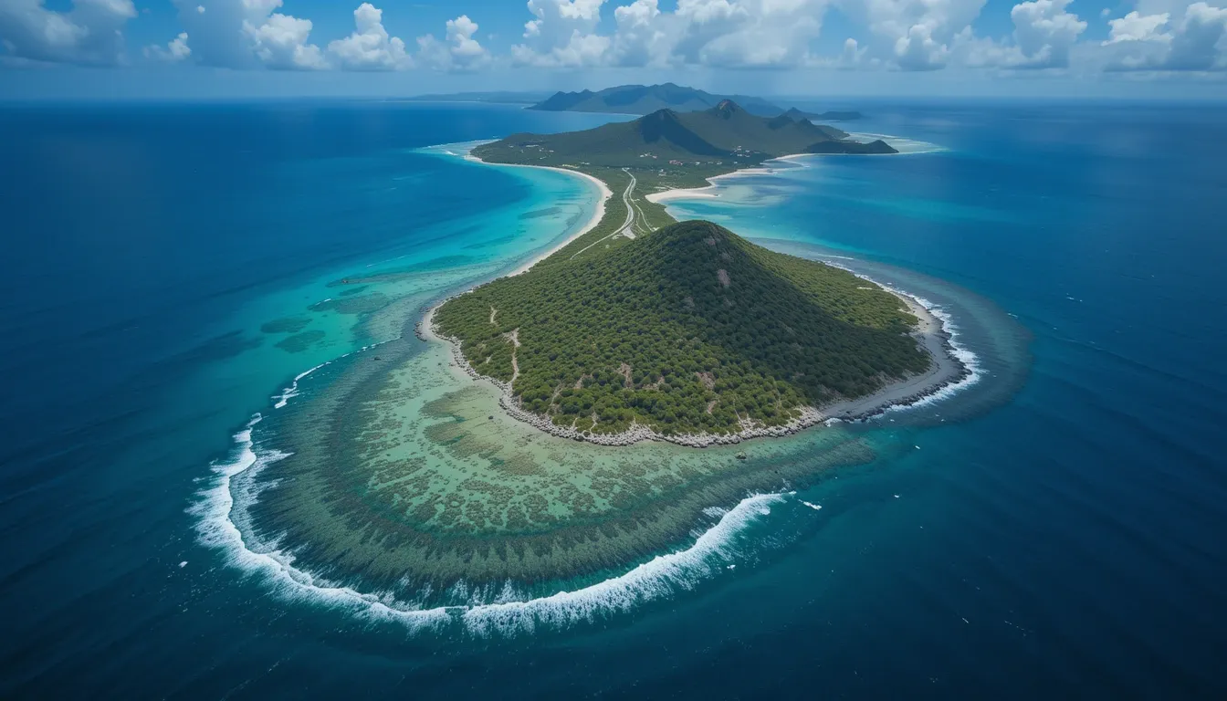 Aerial view of Lizard Island, Australia