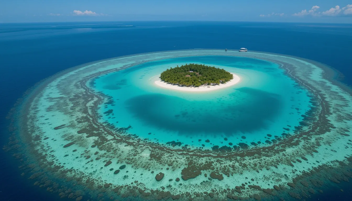 Thanda Island, Tanzania aerial perspective