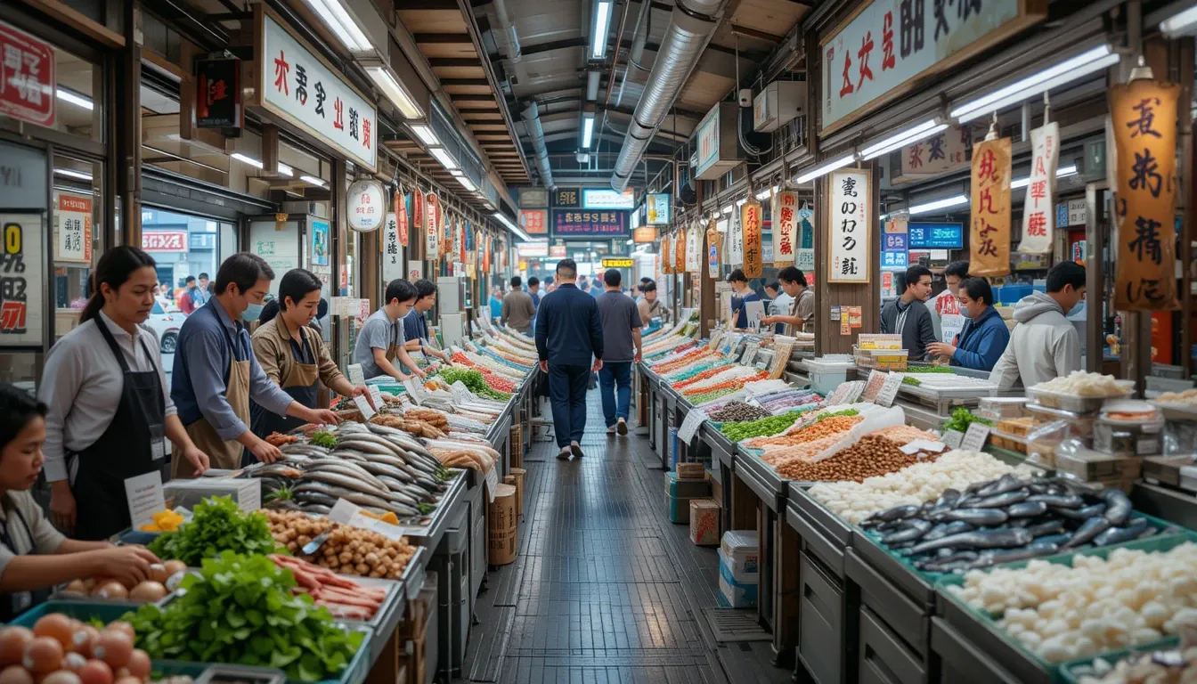 Kuromon Ichiba Market in Osaka
