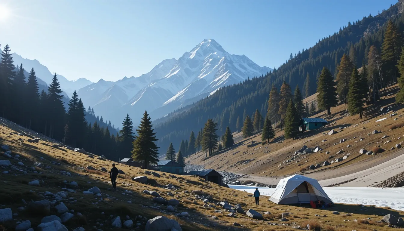 Fairy Meadows hike with Nanga Parbat peak and budget campsite