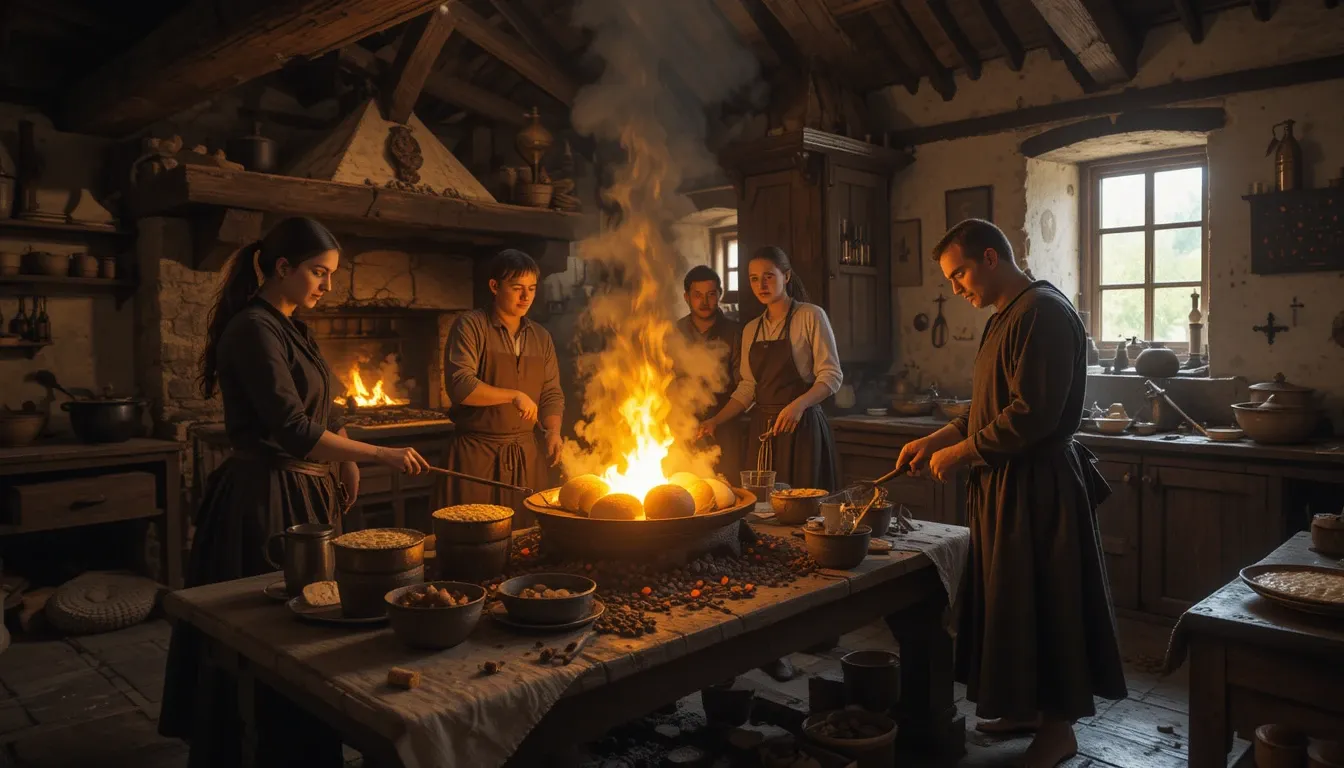 Medieval cooking workshop in Viscri, Transylvania