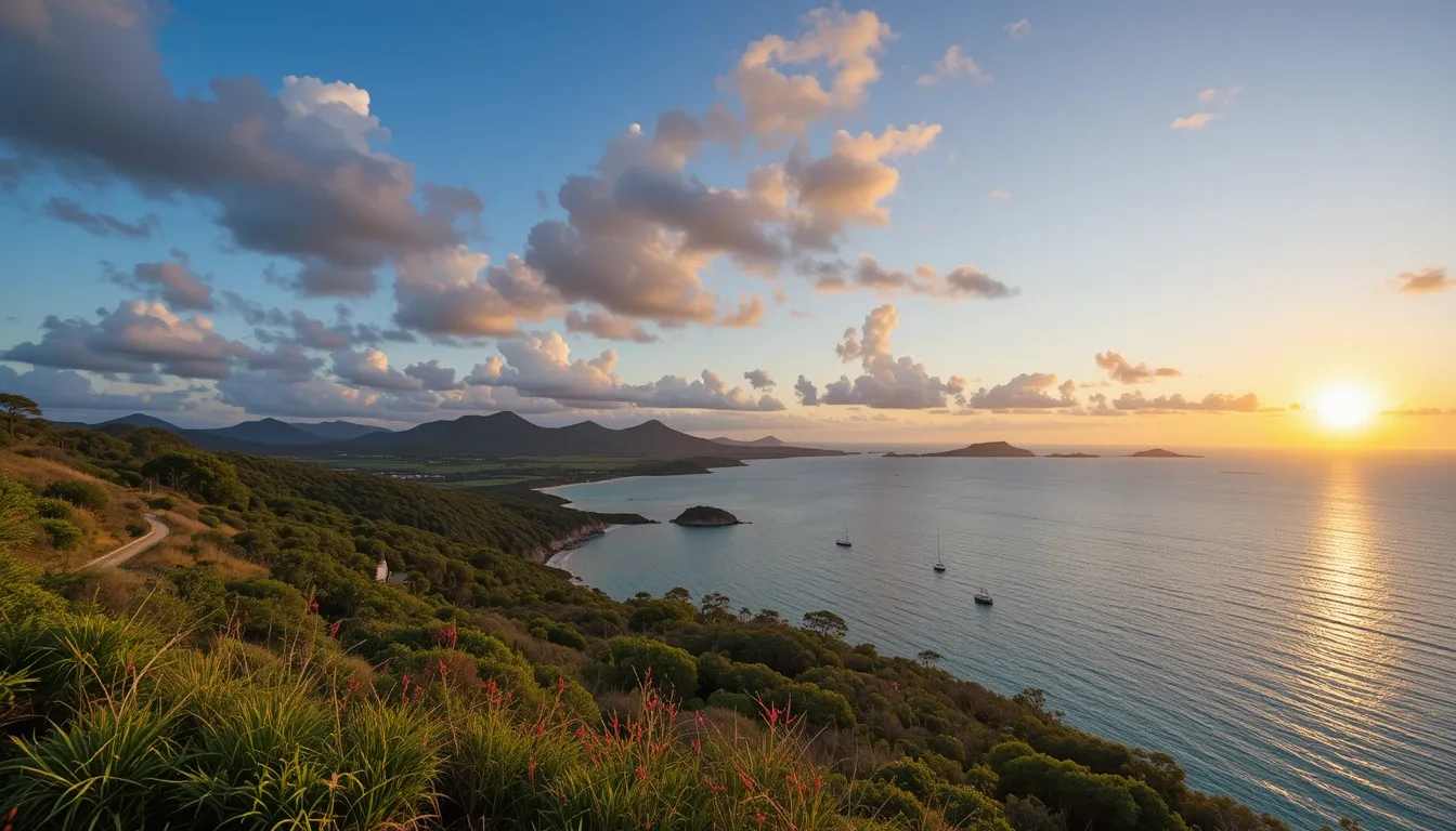 Panoramic sunset from Cook’s Look summit