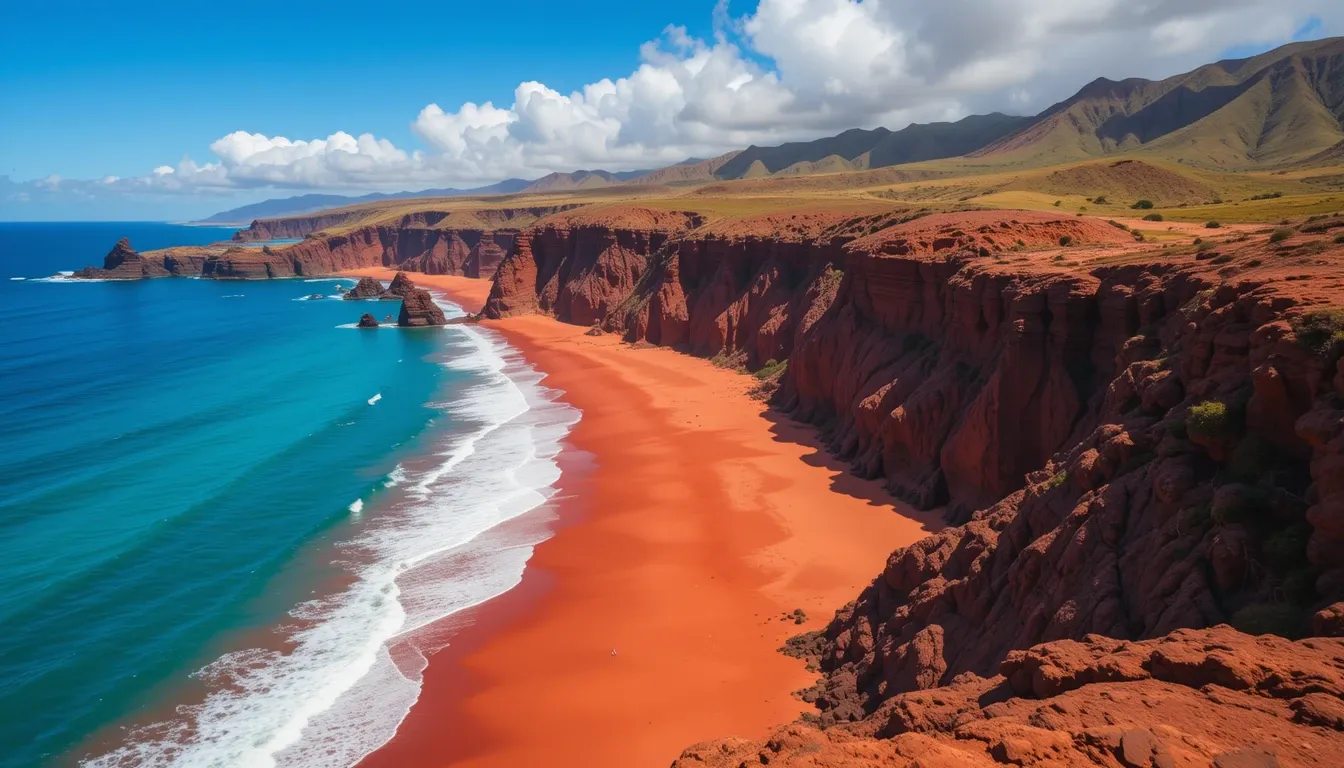 Kaihalulu Red Sand Beach Maui