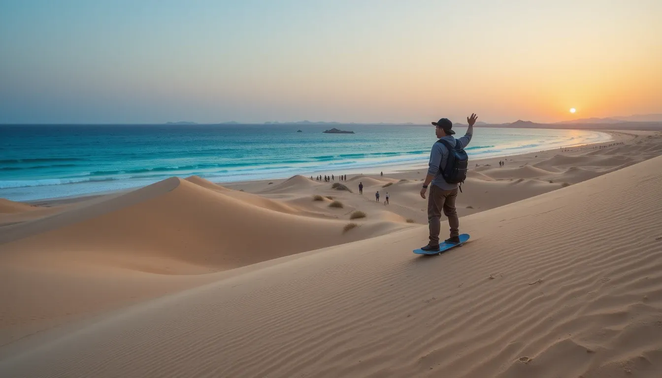 Sandboarding on Socotra Island’s Zahek Dunes – adventure travel in Yemen