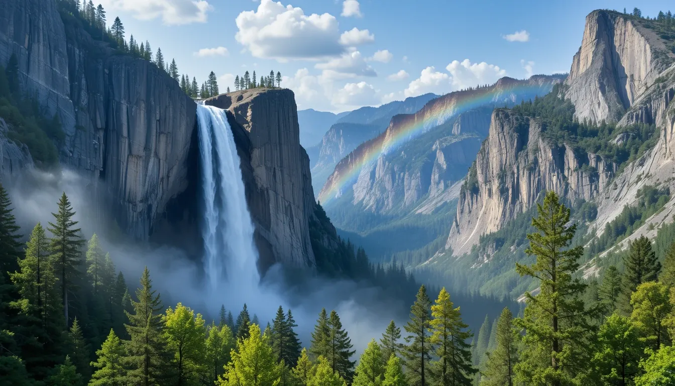 Yosemite Falls during peak spring flow