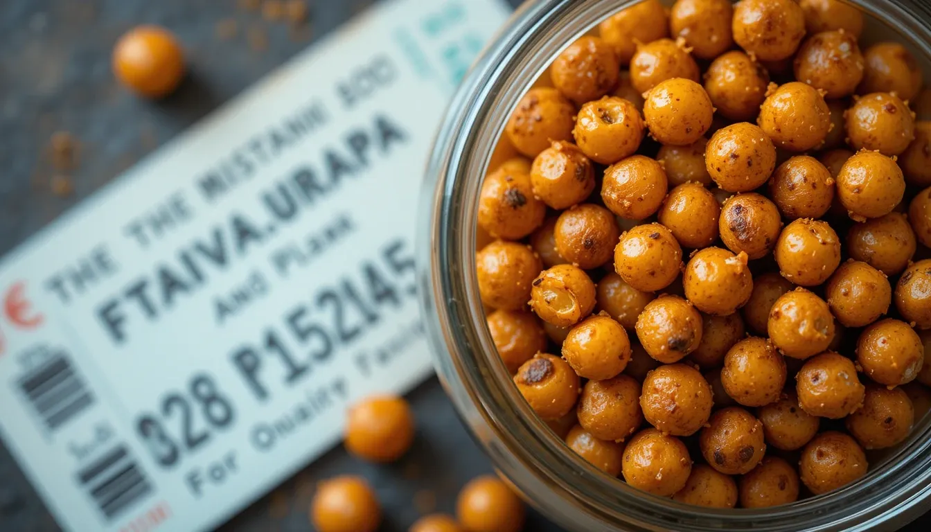 Healthy travel snack with roasted chickpeas