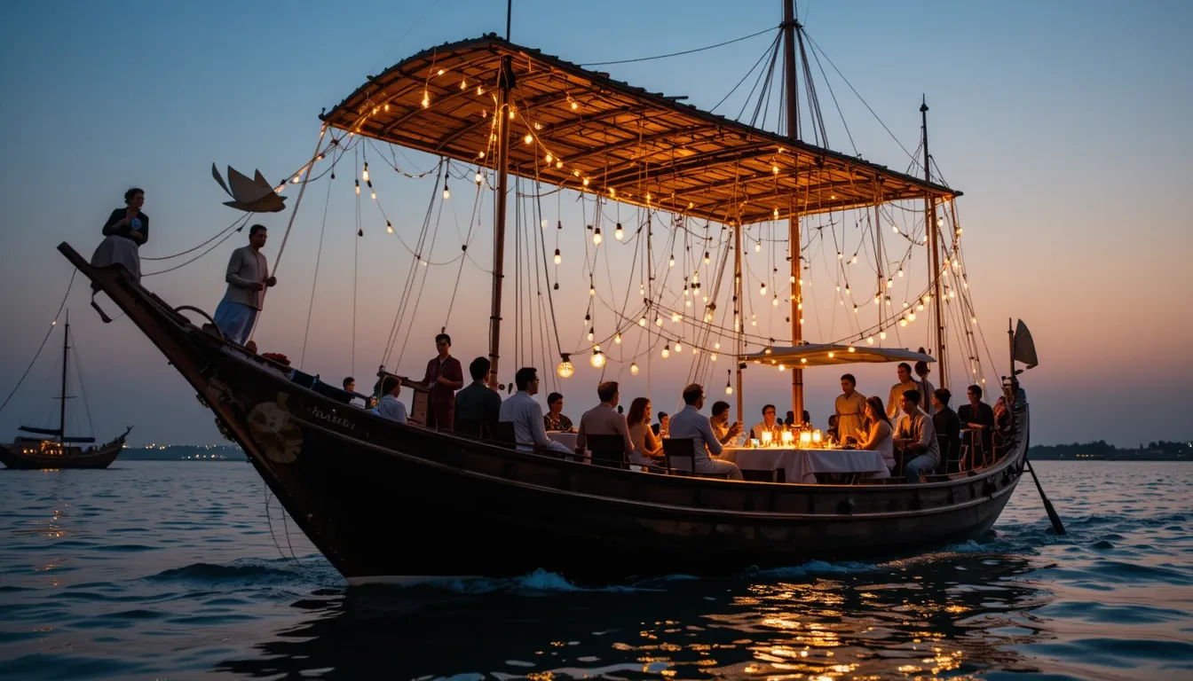 Cultural dhow cruise in Dubai with live music and traditional Arabian ambiance