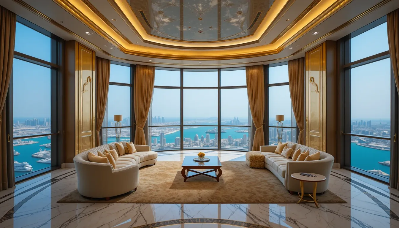 Interior of the Burj Al Arab Royal Suite, one of the most expensive and luxurious hotels in the world