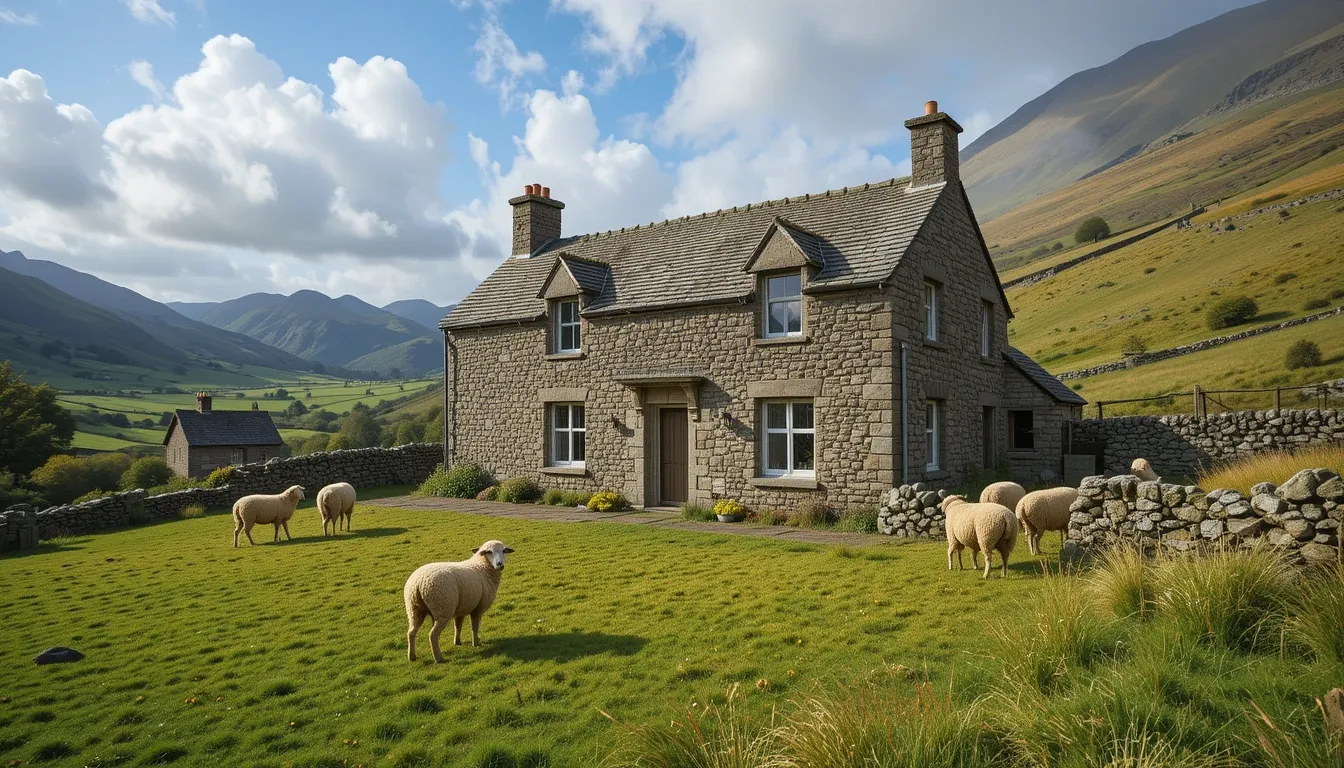 Farm stay in Cumbria with sheep and rolling hills