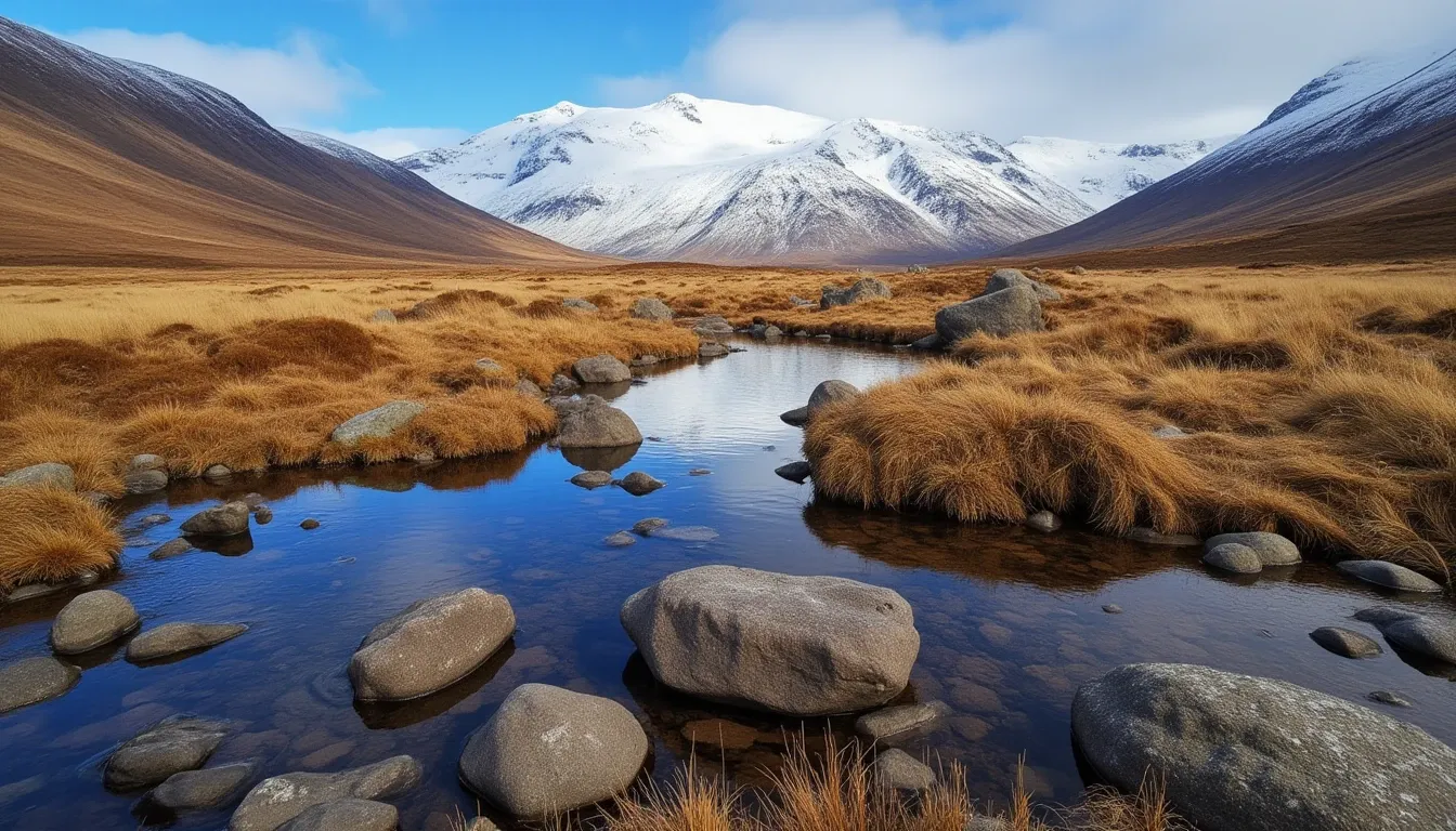 Fairy Pools Scotland winter landscape